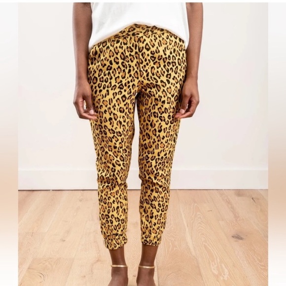 R13 Harem Jogger Pants Yellow Leopard size Small - Picture 2 of 13
